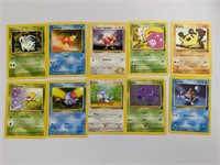Lot Of 10 Vintage Pokemon Common Cards