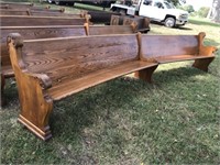 14’ Curved Antique Church Pew