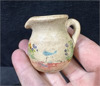 Miniature Handpainted Pottery Pitcher