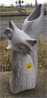 Arctic fox vase, 14” tall