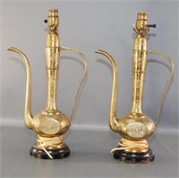 Brass Ewer Lamps