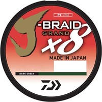 Daiwa J-braid Grand X8 150yd Dark Green 65lb Line