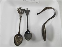 TRAY: STERLING BABY & TEA SPOONS
