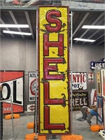 Original Shell Embossed 2 Piece Enamel Sign 3600