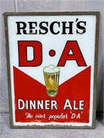 Superb Original Resch’s D.A Dinner Ale Sign