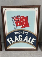 Original Tooheys Flag Ale Sign Written Pub