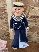 Antique Sailors Doll on Stand
