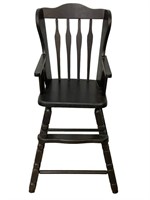 Dark Finish Wood High Chair