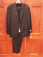 Canali men's black wool suit coat and pants