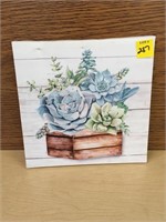 8.5" Square Succulent Canvas