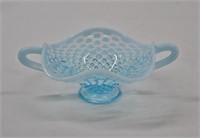 Vintage Fenton Blue Opalescent Hobnail Bowl