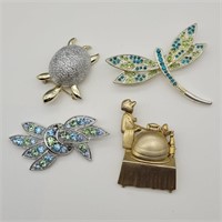 GERRYS, WESS, AJC & UNMARKED BROOCHES 
TURTLE,