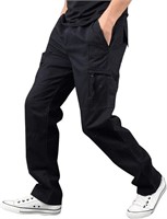NEW (38x32) Men's Black Cargo Pant