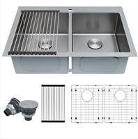 33 X 22 inch Stainless Steel Double Sink