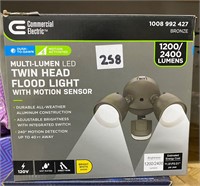 Multi Lumen LED Twin Head Flood Light, 120V
