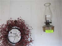 2 Pcs.: Wall Mount Oil Lamp & "Consumers Quality