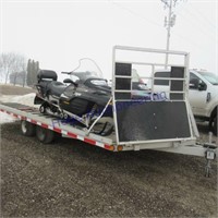 '07 Dan Dee 8.5ftx18ft alum snowmobile trailer,
