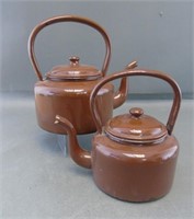 Brown Enameled Coffee Pots