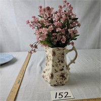 I. Godinger & Co. Pitcher with flowers