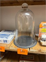 Vintage Glass Display Case with Slate Base