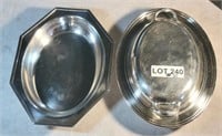 Silver Plated Covered Serving Dish & Tray