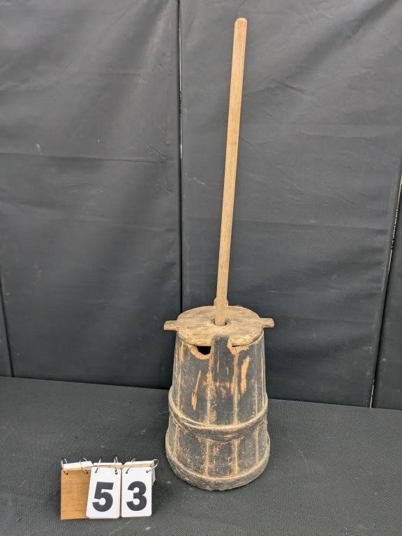 Early Wooden Butter Churn
