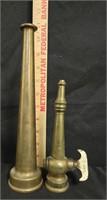 Vintage Brass Fire Hose Nozzles