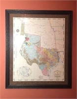 Map of 1845 Texas Made in 1986