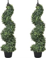 Lvydec 2 Pack Artificial Boxwood Topiary Tree,