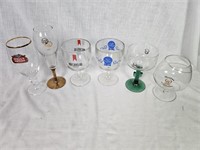 6 Assorted Beer Glasses