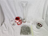 Glass & Plastic Beer Glasses & Can Koozie, Misc