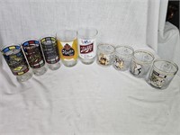 9 Assorted Beer & Liquor Glasses