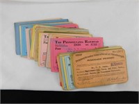 Railroad permits/passes, 1920s - 1960s