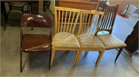 Folding Chair, 3 Dining Chairs