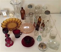 Fenton Bell, Ruby Red, Old bottles & Misc glass