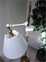 Brass Floor Lamp & Silk Ficus