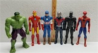 Lot of Action Figures- Hulk  Ironman  Captain
