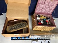 Shoeshine kit & Sewing items