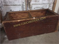large wooden box-on castors