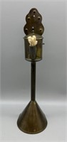 Antique Dutch Brass Whale Oil Lamp