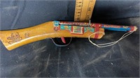 working vintage eagle double barrel cork gun