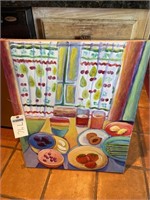 Fruit painting, unframed