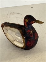 Vintage/Antique Wooden Duck w/ Shell Wings