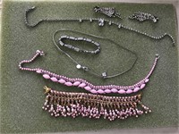 Assortment Rhinestone necklaces/earrings