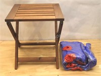 Folding Wood Side Table w Water Floatation  Single
