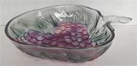 Modern Carnival Glass Grape Cluster Glass Bowl