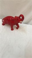 Red Ceramic Elephant