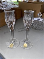 Twin 7 inch Crystal Candle sticks over 24%
