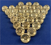 (31) Solid brass Cabinet/Drawer knobs 1 1/2”x1”