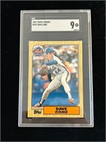 1987 Topps Traded #24T David Cone Rookie RC SGC 9